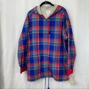Susan Bristol Women’s NWT Vibrant Plaid Utility Chore Lightweight Jacket sz S
